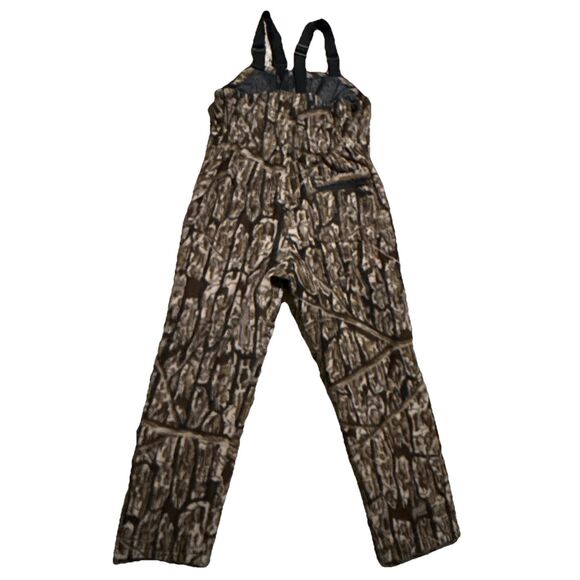 Vintage Cabela's Dry Plus Fleece Overalls Size Large Mossy Oak Camo Suspenders - Picture 8 of 13